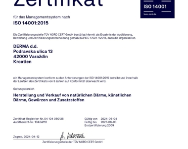 Derma - ISO 14001 2024. de-1